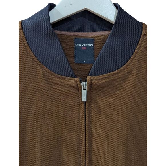 Devred 1902 Men's L Classic Bomber Jacket in Brown & Navy - Picture 5 of 8